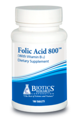 Biotics, Folic Acid 800 (With B12), (180T)