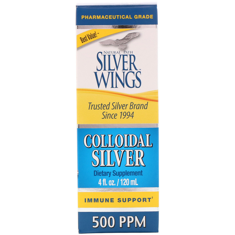SilverWings, Colloidal Silver, Dropper, 4oz, 500ppm