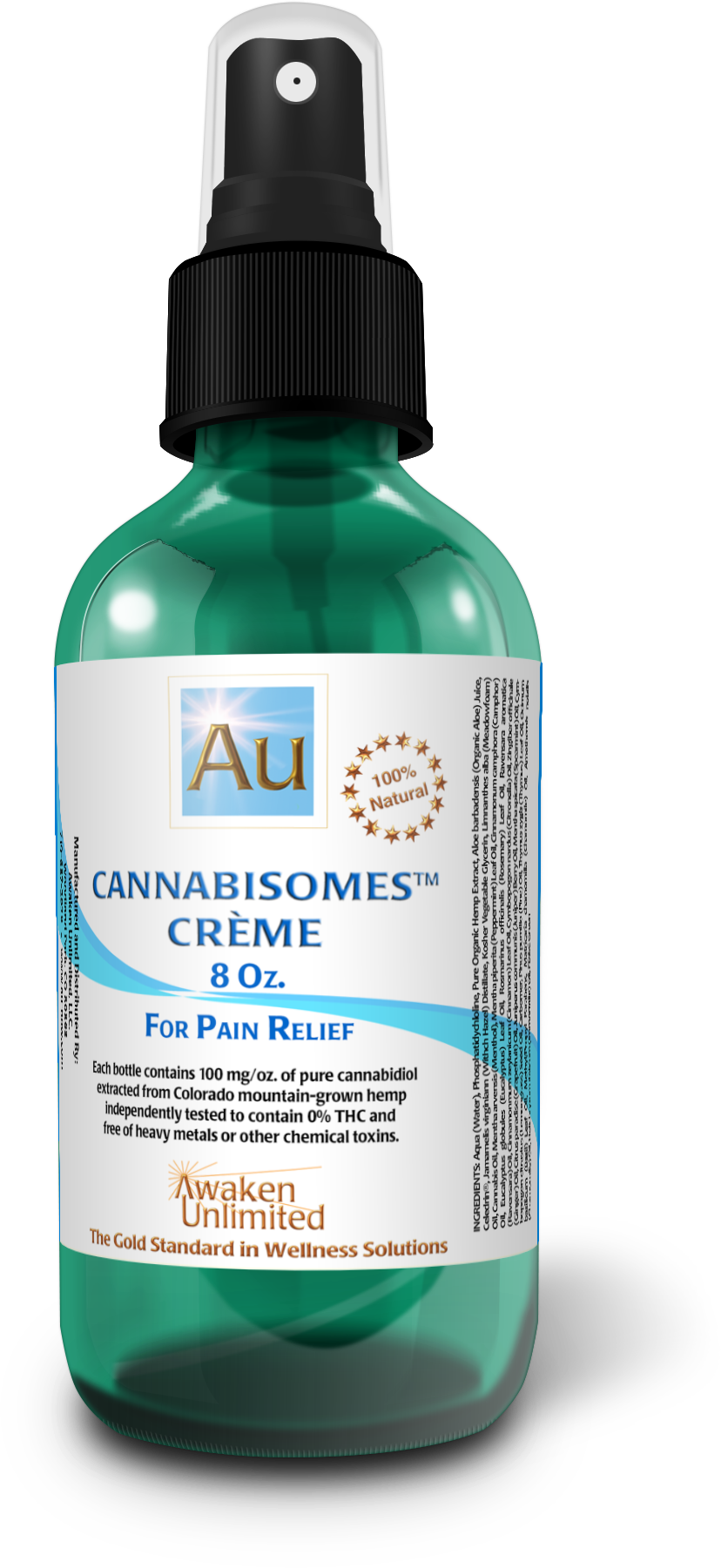 AU, CBD, Cannabisome Creme, Peppermint, (8oz) AU, CBD, Cannabisome Creme, Peppermint, (8oz)