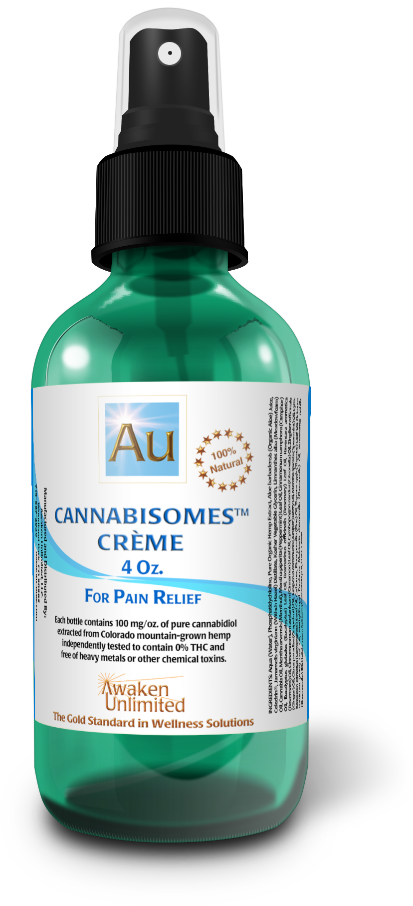 AU, CBD, Cannabisome Creme, Cucumber, (4 oz)