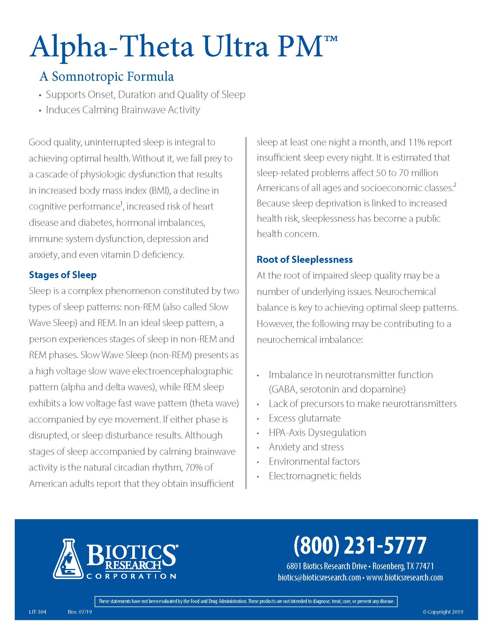 Biotics, Alpha-Theta UltraPM 60CAP