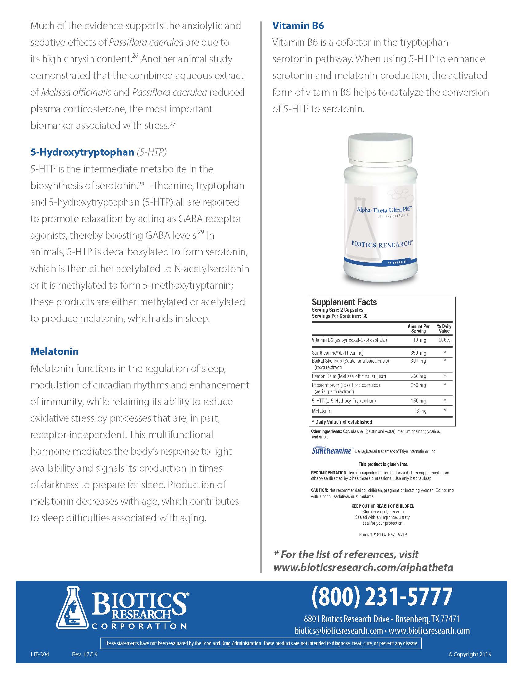 Biotics, Alpha-Theta UltraPM 60CAP