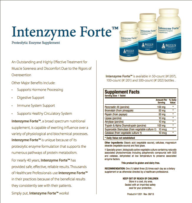 Biotics, Intenzyme Forte, (100T)