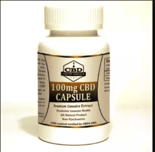 CBD, Hemp Indica, 100mg CBD Capsules, 10ct