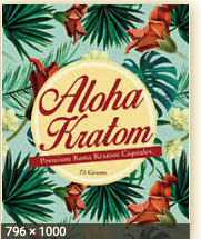 Kratom, Aloha Kratom, Kona 75g